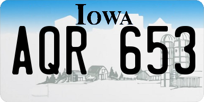 IA license plate AQR653