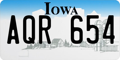 IA license plate AQR654