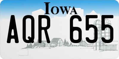 IA license plate AQR655