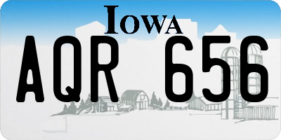 IA license plate AQR656