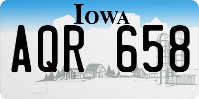 IA license plate AQR658