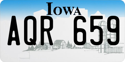 IA license plate AQR659