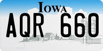 IA license plate AQR660