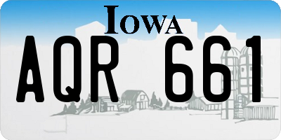 IA license plate AQR661