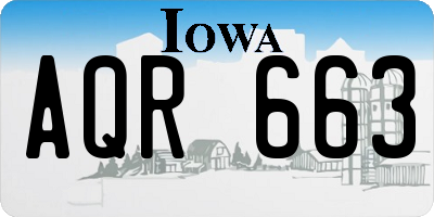 IA license plate AQR663