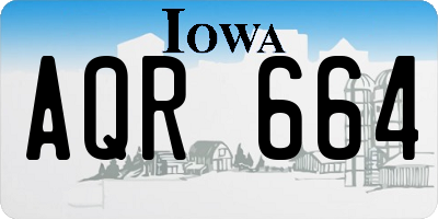 IA license plate AQR664