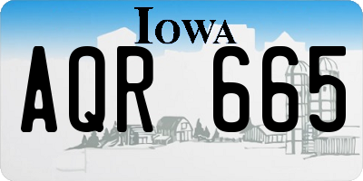 IA license plate AQR665