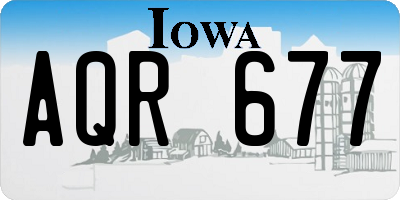 IA license plate AQR677