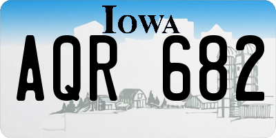 IA license plate AQR682