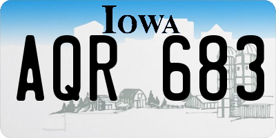 IA license plate AQR683