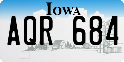 IA license plate AQR684