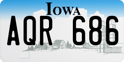 IA license plate AQR686