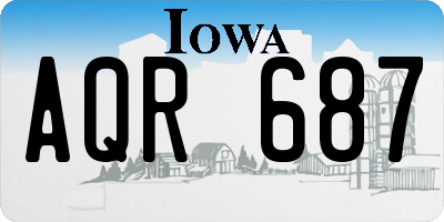 IA license plate AQR687