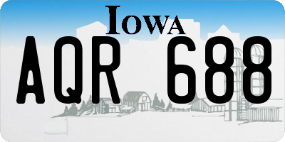 IA license plate AQR688