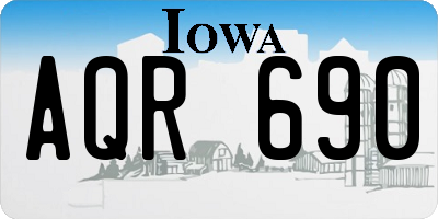 IA license plate AQR690