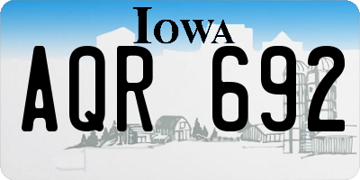 IA license plate AQR692