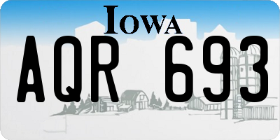 IA license plate AQR693