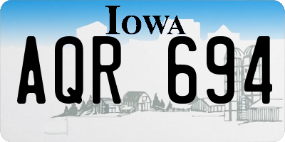 IA license plate AQR694