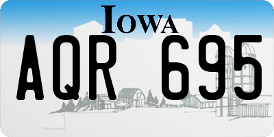 IA license plate AQR695