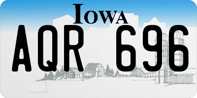 IA license plate AQR696