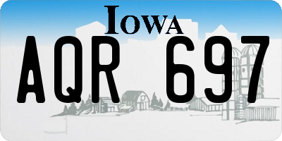 IA license plate AQR697