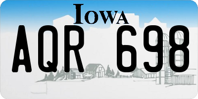 IA license plate AQR698