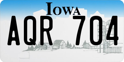 IA license plate AQR704