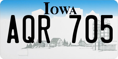 IA license plate AQR705