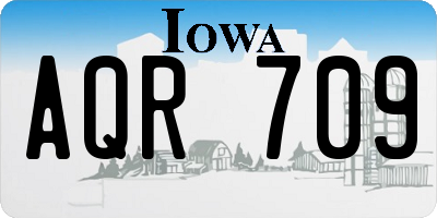 IA license plate AQR709