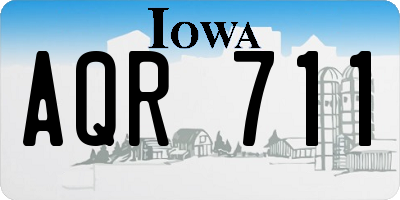 IA license plate AQR711