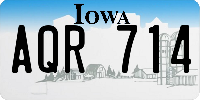 IA license plate AQR714