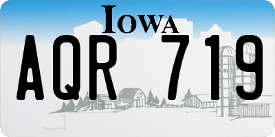 IA license plate AQR719