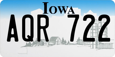 IA license plate AQR722