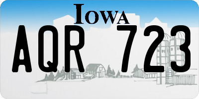 IA license plate AQR723