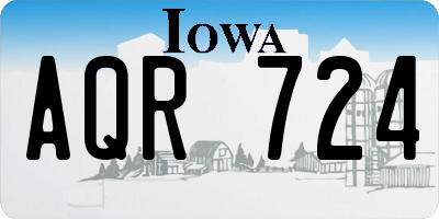 IA license plate AQR724