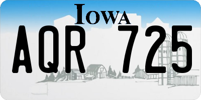 IA license plate AQR725