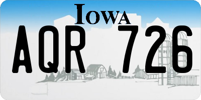 IA license plate AQR726