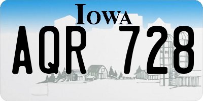 IA license plate AQR728