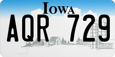 IA license plate AQR729