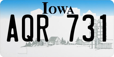 IA license plate AQR731