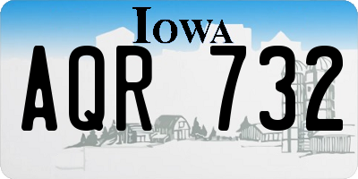 IA license plate AQR732