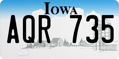 IA license plate AQR735