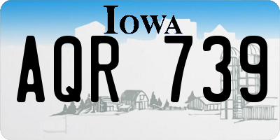 IA license plate AQR739