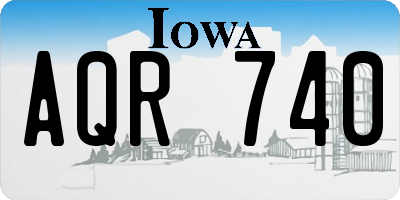 IA license plate AQR740