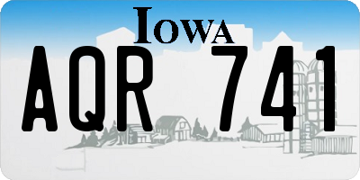 IA license plate AQR741