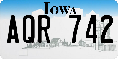 IA license plate AQR742