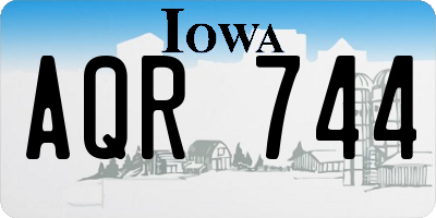 IA license plate AQR744