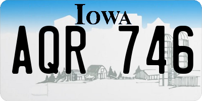 IA license plate AQR746