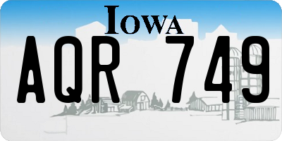 IA license plate AQR749