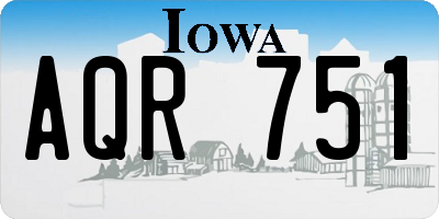 IA license plate AQR751